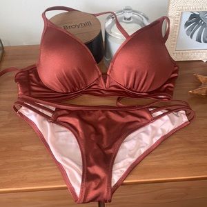 Shade & Shore bikini in Copper 34 B / Small
